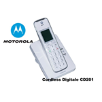 TELEFONO CORDLESS DIGITALE MOTOROLA CD201 BIANCO