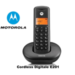 TELEFONO CORDLESS MOTOROLA E201 NERO