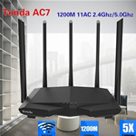 ROUTER TENDA AC7 DUAL BAND 1167MBPS  WIRELESS 5 ANTENNE 6DBI