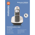 TELEFONO CORDLESS MOTOROLA CD5001 BIANCO/NERO