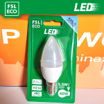 LAMPADA LED A OLIVA 5,5W 6500K E14 LUCE FREDDA FSL FLEC37B6W65K14