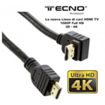 CAVO HDMI TO HDMI 10MT 1.4BV CON TERMINALI DORATI TECNO CURVO
