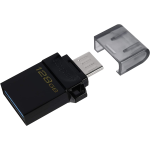 MEMORIA PENDRIVE KINGSTON 128GB DTDUO3G2/128GB microUSB e USB Type-A per Android OTG, Nero