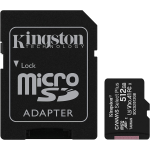 MEMORIA MICROSD KINGSTON 512GB SDCS2/512GB SDXC UHS-I CL10 CANVAS CON ADATTATORE INCLUSO