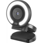 Mars Gaming MWPRO Nero, Webcam Full HD, Ottica a 90º, Anello di Illuminazione, Microfono HQ