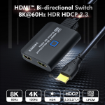 SWITCH HUB HDMI BIDIREZIONALI | 1 INGRESSO E 2 USCITE | 2 INGRESSI E 1 USCITA | 8K 60HZ PROPART PT-1PET0201BDX