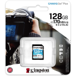MEMORIA SD KINGSTON 128GB Canvas Go Plus 170R C10 UHS-I U3 V30 - SDG3/128GB