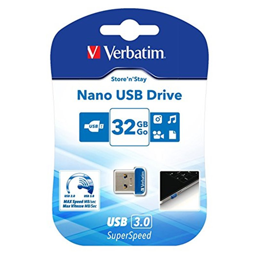 MEMORIA PENDRIVE USB VERBATIM 32GB NANO USB 3.0 STORE STORE N'STAY 98710