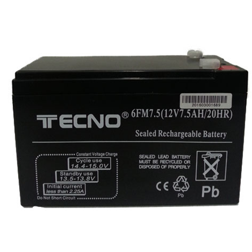 TECNO12V75A - BATTERIA ERMETICA AL PIOMBO PER UPS TECNO 12V 7,5A