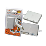ADATTATORE CONVERTITORE LINQ DA TYPE-C A HDMI/VGA/DVI E USB 3.0 - 4 IN 1