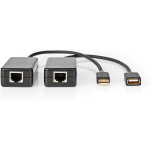 NEDIS USB Extender Cavo di Prolunga USB 2.0 | A Maschio - A Femmina | 50,0 m | Nero Nero 0.20 m
