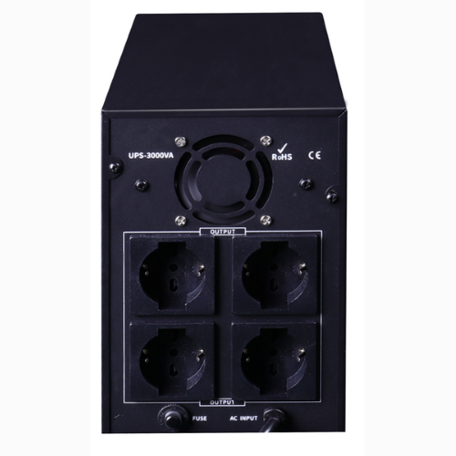 GRUPPO DI CONTINUITA' UPS TECNO 3000VA 1800W 4 USCITE BIVALENTI FUNZIONE AC RESTART CON DISPLAY LCD