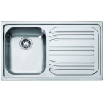 FRANKE Lavello Radar inox RRX611 cm 86 1 vasca e gocciolatoio laterale - Bordo slim acciaio da incasso Gocciolatoio a DESTRA