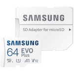 MEMORIA MICROSD SAMSUNG 64GB EVO PLUS CON ADATTATORE SD CLASSE 10