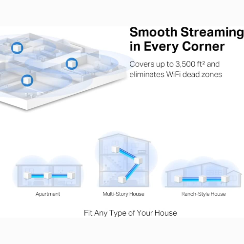 MERCUSYS SISTEMA WI-FI AC1200 WHOLE HOME MESH, COPERTURA FINO A 120 M² PER COLLEGARE FINO A 100 DISPOSITIVI, PORTE VELOCI, WI-FI DUAL BAND, EASY APP CONTROL, HALO H30 (CONFEZIONE DA 3)