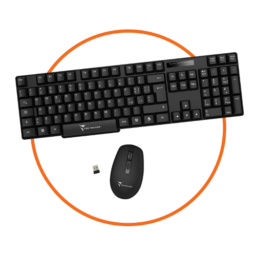 KIT TASTIERA + MOUSE TECHMADE WIRELESS BLACK TM-WKB828+W102 