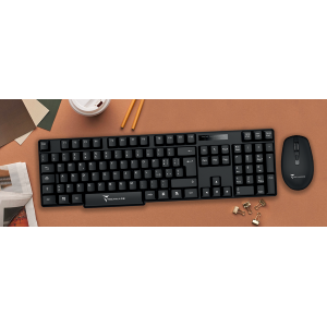 KIT TASTIERA + MOUSE TECHMADE WIRELESS BLACK TM-WKB828+W102 