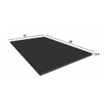 SUNBALLAST GUAINA IN GOMMA EDPM SPESSORE 1CM PRETAGLIATA 25*15CM (2 PEZZI)