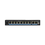 SWITCH POE+ VULTECH SECURITY 8 PORTE 10/100 FE + 2 PORTE UPLINK 10/100/1000 GE 120W AI SMART