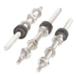 VITE DOPPIO FILETTO ASSEMBLATA CON DADI FLANGIATI E EPDM 9-M12X300-A2