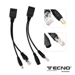 COPPIA DI CAVO SPLITTER PER ALIMENTAZIONE POE E LAN | TECNO ACCESSORI TC-PH6-POE