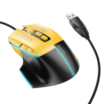 HOCO GM31 - MOUSE GAMING USB CON FILO 3600DPI - NERO GIALLO