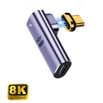 Adattatore Magnetico TYPE-C a 90 Gradi, USB4, PD 100W, 8K60Hz EWENT EC1049