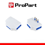 ADATTATORE MULTIPRESA 3 POSTI BIPASSO SPINA 16A LATERALE SALVASPAZIO BIANCA PROPART PEA1018-W