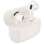 AURICOLARI CUFFIE CON MICROFONO BLUETOOTH TWS EQ15 BIANCO LATTE HOCO 