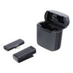 MICROFONO A CRAVATTA WIRELESS LIGHNING CON CUSTODIA DI RICARICA S11 NERO