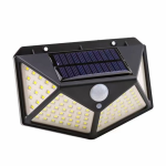 FARETTO PROIETTORE SOLARE ESTERNO 100 LED 4000K LUCE NATURALE CON CREPUSCOLARE E SENSORE DI MOVIMENTO