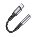 CAVO ADATTATORE AUDIO AUX JACK 3,5MM FEMMINA TO TYPE-C 12CM HOCO LS33 METAL GRAY