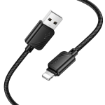 CAVO DATI USB A LIGHTNING 1 METRO 2,4A NERO | HOCO X113