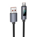 CAVO DATI USB TO TYPE-C - 1MT 5A NERO CON DISPLAY | HOCO X112