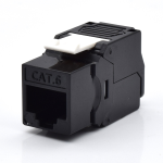 FRUTTO PRESA LAN KEYSYONE RJ45 CAT6 UTP TOOLLESS NERO | WP CABLING WPC-KEY-6UP-TL/BL