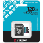 MEMORIA MICROSD KINGSTON 128GB Gen4 200MB/s A2 U3 V30 128GB Adattatore Incluso-SDCG4/128GB