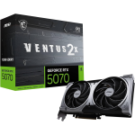 SCHEDA VIDEO MSI GeForce RTX™ 5070 12G VENTUS 2X OC Scheda Video – GDDR7, 28Gbps, PCIe 5.0, HDMI 2.1, DP 2.1, 6144 CUDA Cores, 192-bit, Torx FAN 5.0, Zero Frozr, Afterburner, Metal Backplate, 650W PSU raccomandato