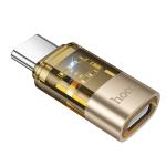 ADATTATORE OTG DA TYPE-C MASCHIO A LIGHTNING FEMMINA | HOCO UA31D ORO