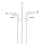 CAVO DI RETE ETHERNET SLIM E PIEGHEVOLE CAT6 U/UTP CU DA 20CM EWENT IM1300 BIANCO
