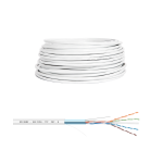 MATASSA BOBINA CAVO LAN ETHERNET 50 METRI CAT.6 FTP CCA 23AWG BIANCO - ALLUMINIO RIVESTITO DI RAME - VULTECH SC13605-50