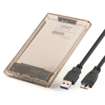 BOX ESTERNO PER HARD DISK SSD SATA HDD 2,5" USB 3.2 GEN1 EWENT EW7069 TRASPARENTE