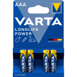 VARTA LONGLIFE POWER BATTERIE AAA MINISTILO MIGNON LR03 (PACCO DA 4) BATTERIA ALCALINA - IDEALI PER GIOCATTOLI, TORCE, CONTROLLER E ALTRI DISPOSITIVI A BATTERIA  