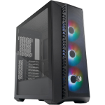 CASE COOLER MASTER MASTERBOX 520 MESH PC CASE - ATX MID-TOWER, CON 3 VENTOLE, CONFIGURAZIONI MULTIPLE FLUSSO D'ARIA, PANNELLO FRONTALE IN RETE, PANNELLO LATERALE TG, CONTROLLER ARGB INCLUSO - NERO