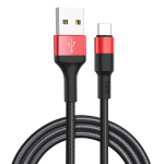 CAVO DATI USB TO TYPE-C - 1 METRO 2A NERO | HOCO X26 ROSSO NERO