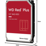 WD RED PLUS WD80EFPX 8TB 8000GB NAS HARD DISK INTERNO 3,5" - 5640 RPM, SATA 6GB/S, CMR, CACHE DA 128MB  
