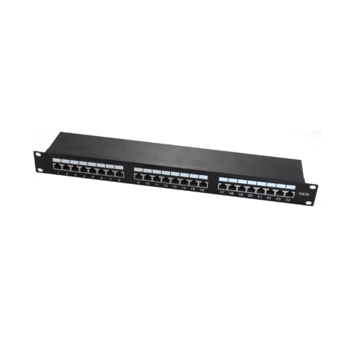 PATCH PANEL CAT 5e STP 24 PORTE RJ45, 1U WP RACK WPC-PAN-5F-24