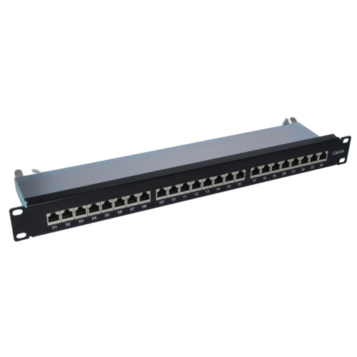 PATCH PANEL CAT 6a STP 24 PORTE RJ45, 1U WP RACK WPC-PAN-6AF-24