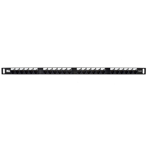 PATCH PANEL 19" CAT.6 UTP 24XRJ45 0,5U COLORE NERO WP RACK WPC-PAN-6U-24HD