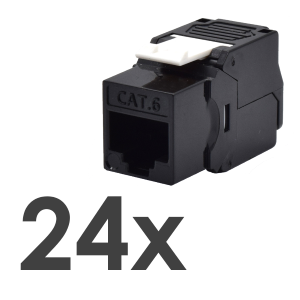 PATCH PANEL 19" CAT. 6 UTP MODULARE 24 PRESE TOOLLESS WP RACK WPC-PAN-6UP-24