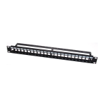 PATCH PANEL MODULARE 24 POSTI UTP CAT5E/6 CON CABLE MANAGER WP RACK WPC-PAN-BU24